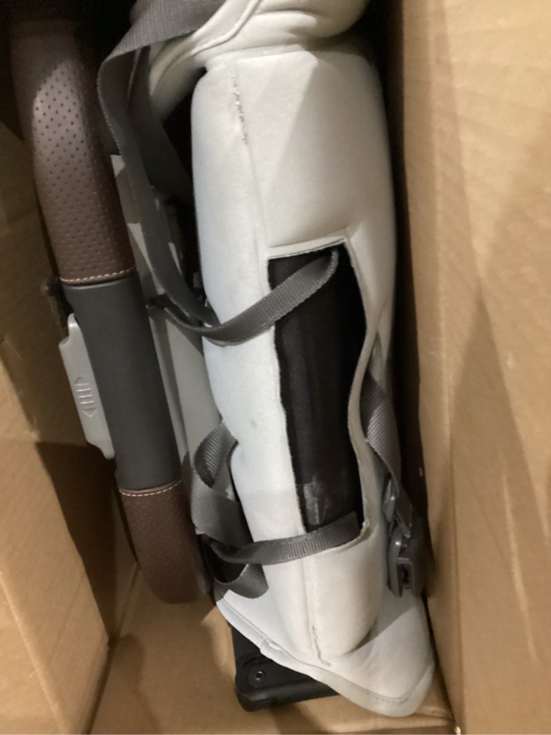 Condition photo showing As Is for UPPAbaby Minu V3 Travel Stroller | Lightweight + Compact Design | One-Hand Fold + Unfold | from Birth + Overhead Compatible | Savannah (Pearl Gray Mélange/Carbon Frame/Chestnut Leather)