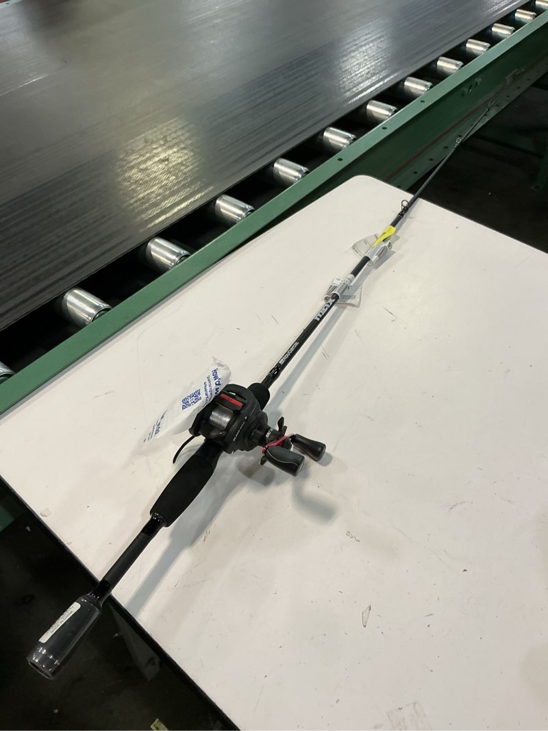 Condition photo showing As Is for abu garcia max ez cast baitcast fishing combo, 6' medium rod, right handed reel