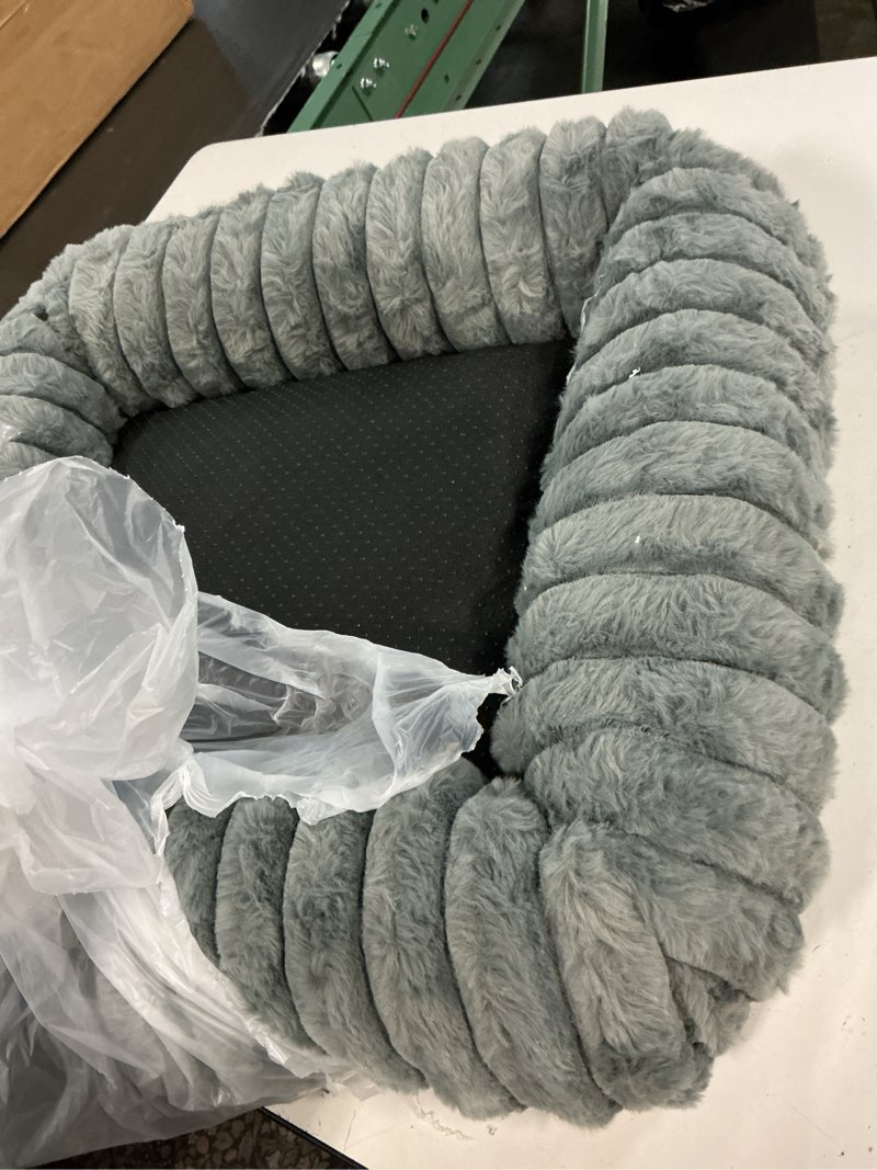 Condition photo showing Good Condition for furtime dog bed for small dogs, washable orthopedic dog bed with removable cover, rectangle soft calming sleeping puppy bed durable pet cuddler with anti-slip bottom, grey, s (20"x19"x6")
