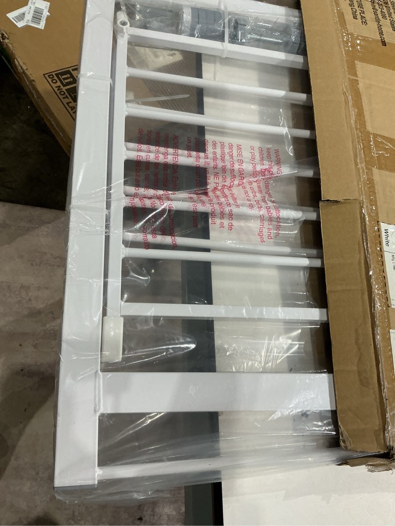 Condition photo showing Good Condition for keny 29"-42.5" baby gate for stairs, auto close safety dog gate, pressure mounted easy walk through pet gate for doorways, durable stair gate, 30" tall, white