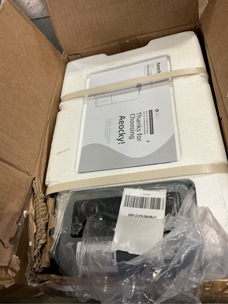 Condition photo showing As Is for 4500 sq.ft energy star most efficient 2025 dehumidifier,aeocky max 80 pint/day smart compressor dehumidifier with drain hose, intelligent humidistat,for basement,bedroom,home,bathroom