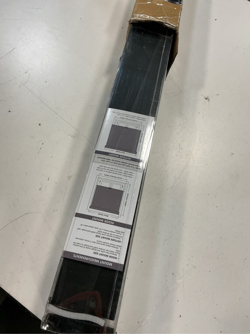 Condition photo showing Good Condition for aosky blackout roller shades cordless blinds for windows, free-stop shades with valance, thermal insulated fabric, uv protection, natural woven blinds for home and office (33" w x 72" h, black) black 33"w x 72"h