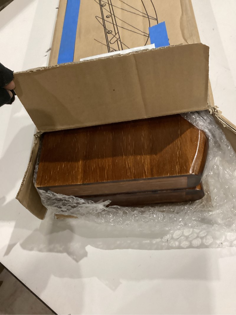Condition photo showing Good Condition for floating shelves for wall rustic farmhouse 24 inch floating shelf bathroom wooden shelves for wall mounted live edge pine wall shelf with unique natural grain for living room bedroom kitchen (walnut) walnut 24 inch - 2pcs