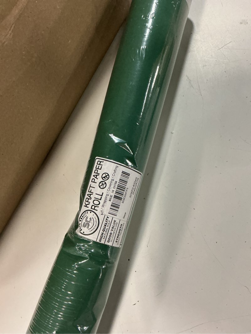Condition photo showing Good Condition for dark green flower wrapping kraft paper christma gift wrapping paper rolls, waterproof floral bouquet wraps for wedding, holiday 23.23 x 288 inches color 8 (christmas green)