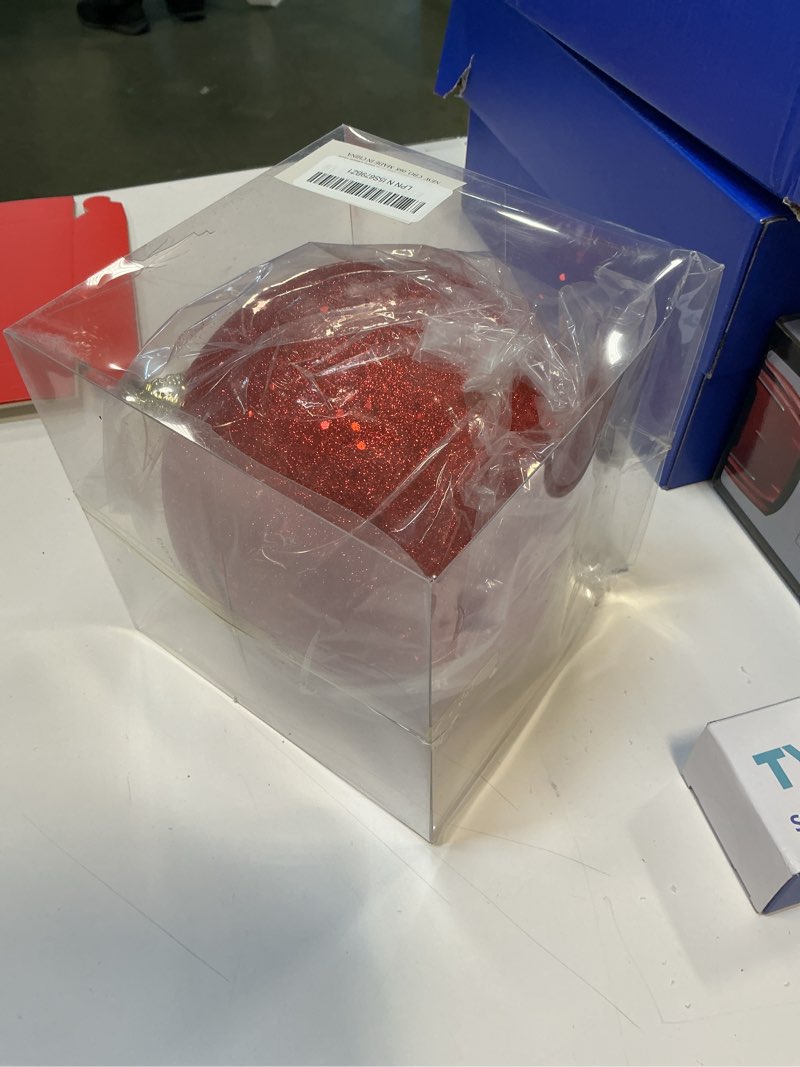 Christmas Ornaments Balls 7.1" Large Christmas Decorations Xmas Tree Shatterproof Big Red Christmas 