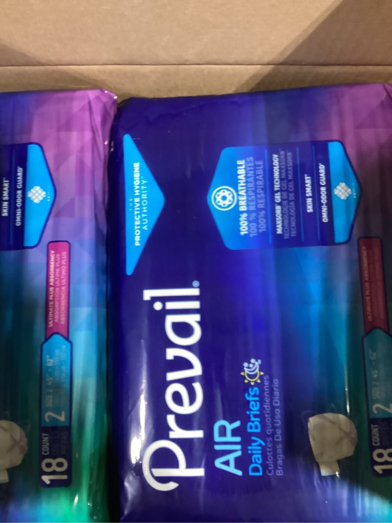 Condition photo showing Good Condition for Prevail Breezers 360 Incontinence Briefs, Ultimate Absorbency, Size Two, 72 Count Size 2