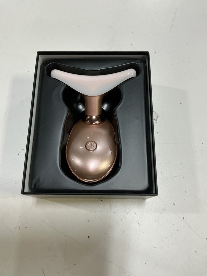 Condition photo showing As Is for 7 Color Face and Neck Massager Light Therapy, Red Light Based Facial Massager for Skin Care, Firming, Smoothing (Rose Golden)