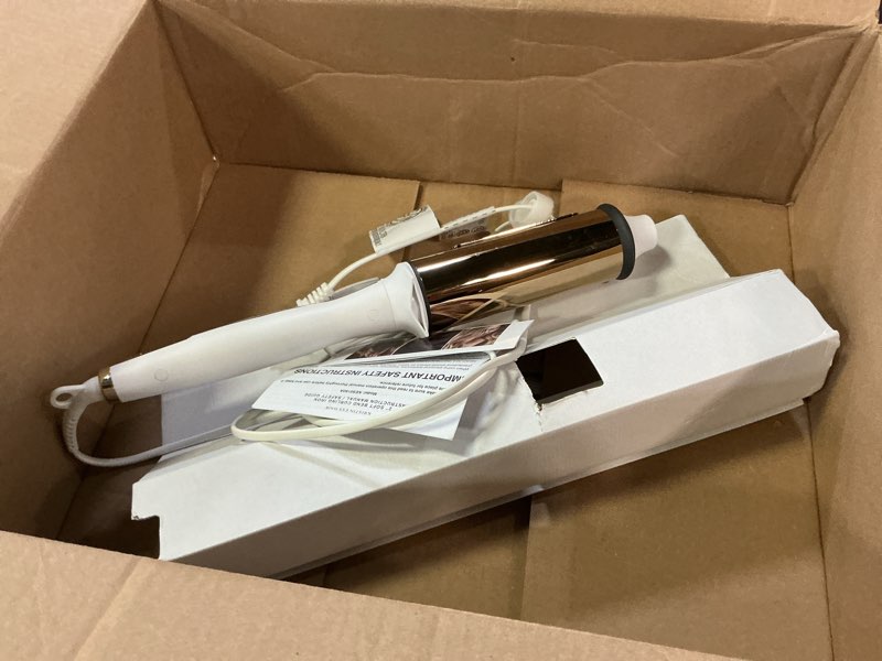 Condition photo showing As Is for kristin ess hair 2 inch titanium curling iron for big blowout waves + volume-2” salon professional wide + large barrel curling iron - auto shut-off - smooth+shiny loose waves for medium to thick hair 2 inch (pack of 1)