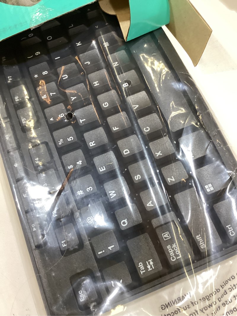 Condition photo showing As Is for Logitech MK270 Wireless Keyboard and Mouse Combo for Windows, 2.4 GHz, 8 Multimedia Keys, PC, Laptop, Wireless Keyboard Compact Mouse Combo - Black Black 1 Pack Combo