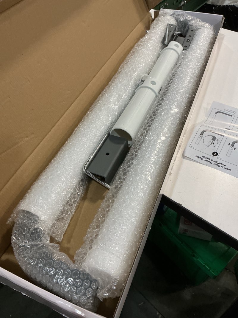 Condition photo showing As Is for galvanized steel boat trailer guide with pvc pipes for ski boat fishing boat, sailboat trailer 40 inches white