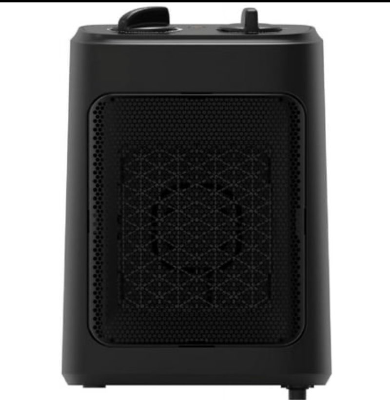 mainstays 1500w ceramic fan-force electric space heater  black  new