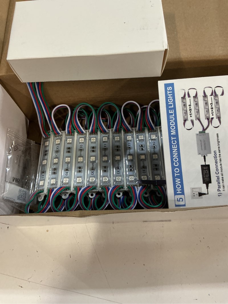 Condition photo showing New/Like New for led storefront lights for business waterproof decorative light for advertising letter signs 4 set 5050 smd window strip lights 40ft 80 pieces led module lights rgb light