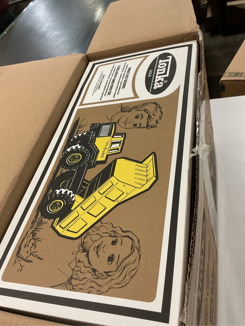 Condition photo showing New/Like New for Tonka Retro Mighty Dump Truck - Collector's Edition - Made with 2X More Steel, Kids Construction Toy, Metal Truck, Toy Truck for Boys and Girls, Kids, Toddlers, Ages 3+