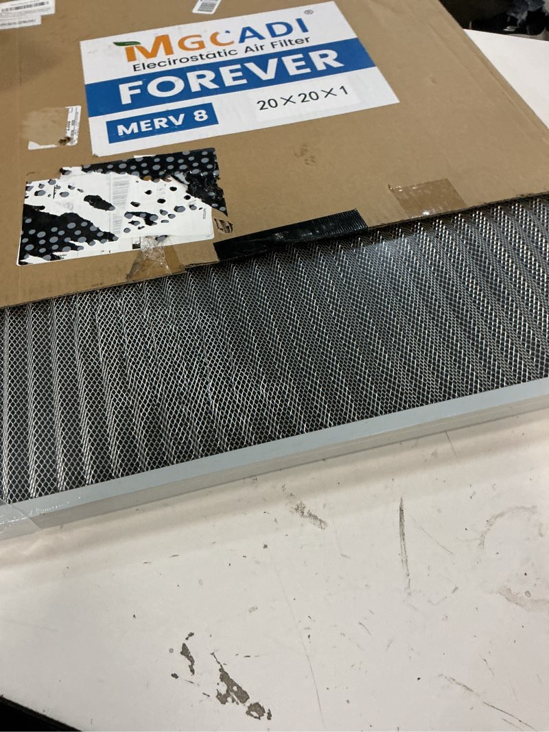 Condition photo showing New/Like New for 20x20x1 hvac furnace air filter, lasts a lifetime, washable, the last hvac filter you will ever buy, breathe safely at home or in the office,merv 8,actual size:19.5x19.5x0.82 inch)