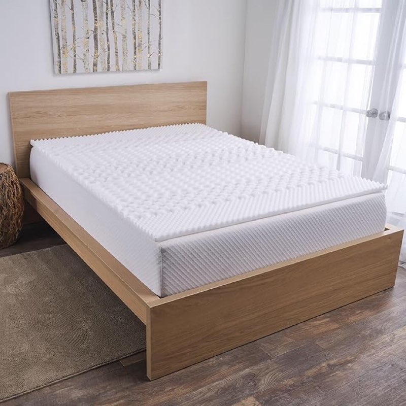 twin twin xl 1.25 inch 7 zone foam mattress topper for comfort support