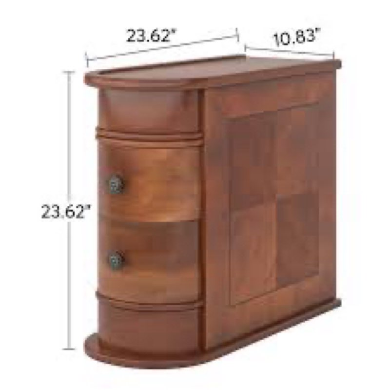 belanna solid wood enclosed 2 - drawer end table set