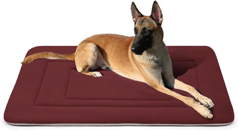 JoicyCo Dog Bed Soft Dog Crate Bed Pad Mat, 42 in Non Slip Bottom Washable Beds for Large Dogs, Pet 