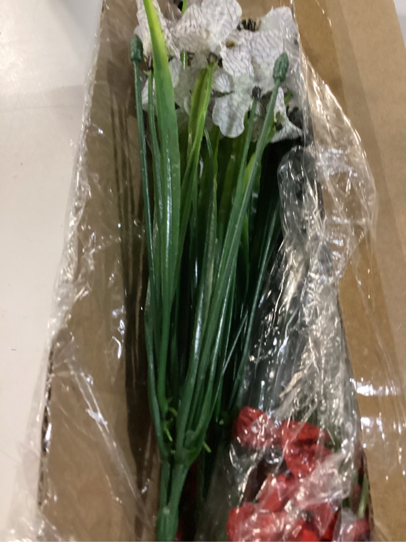 Condition photo showing Good Condition for grunyia 20 bundles artificial flowers, outdoor indoor uv resistant fake flowers no fade faux plastic plants garden porch window box decoration