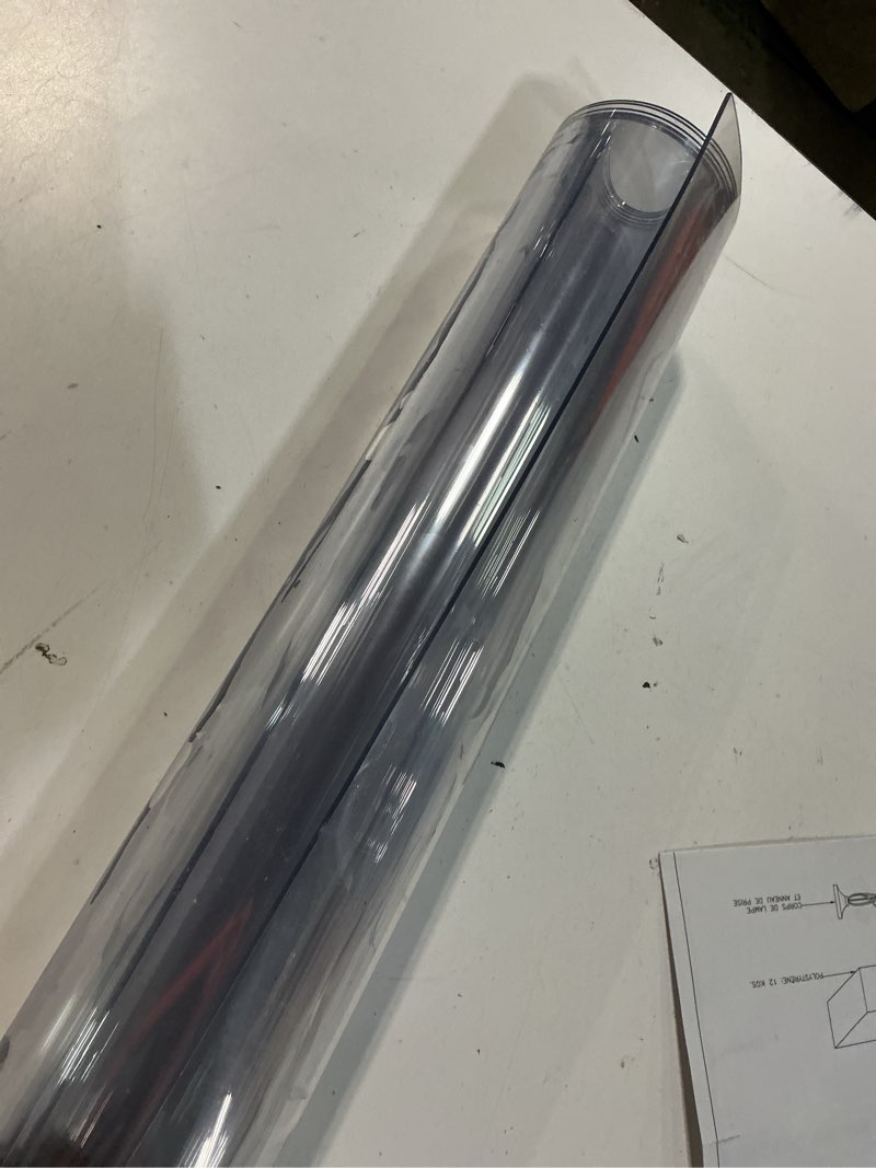 Condition photo showing Good Condition for etechmart clear plastic table cover protector rectangle 36 x 72'', thick waterproof transparent table protector for dining table, non-slip heat resistant clear desk mat for kitchen office 2.0mm clear 36 x 72 inches