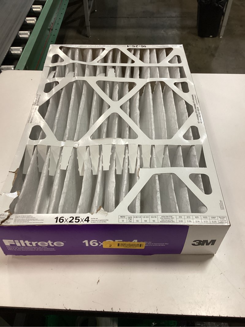 Condition photo showing As Is for filtrete 16x25x4 air filter