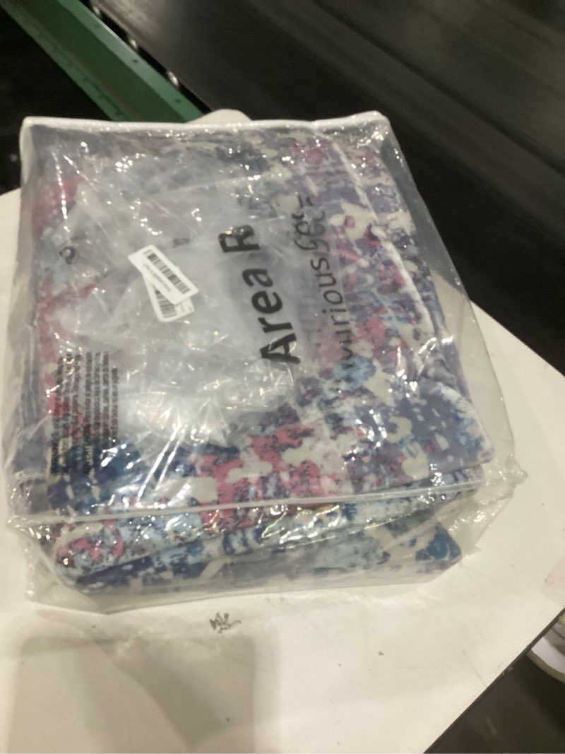 Zealude Boho Abstract Washable 6x9 Area Rugs for Living Room, Large Area Rug for Bedroom Girls, Colo