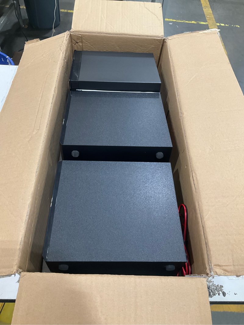 Condition photo showing Good Condition for pyle cd/dvd p.m.p.o stereo system, 3-pc wireless bt streaming 6 ohm two-way wooden speaker box and subwoofer, digital amplifier ic with mp3, usb, fm radio, bass reflex speaker