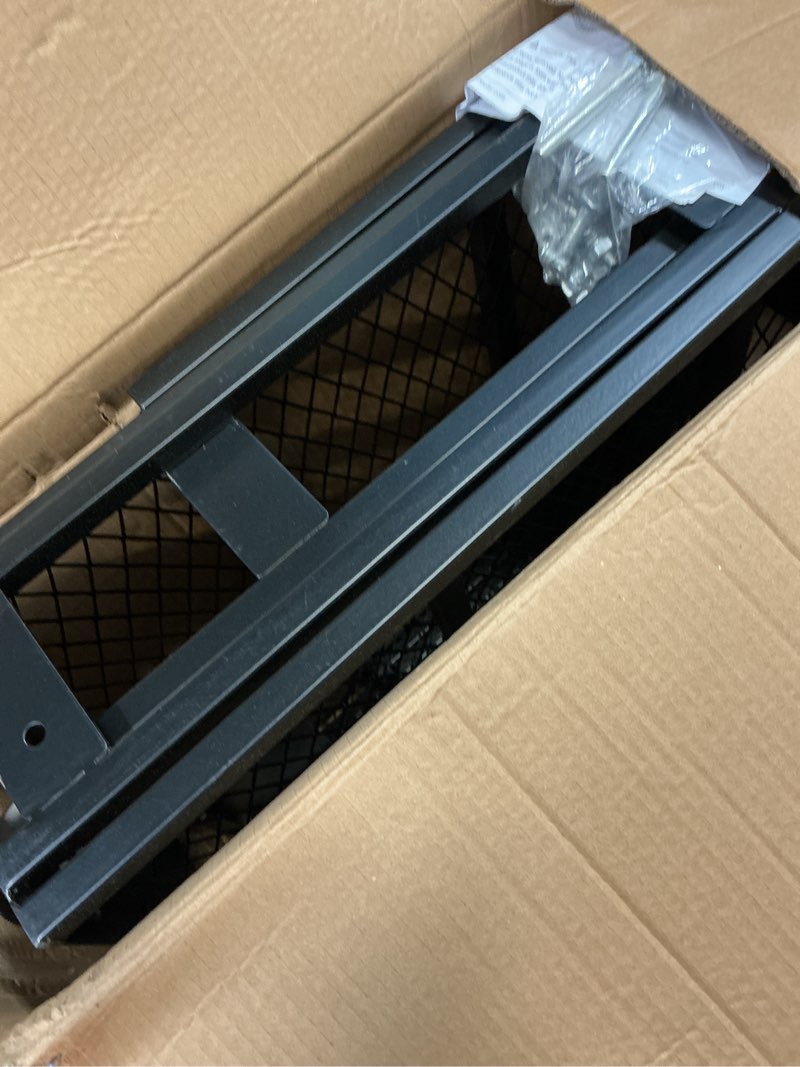 Condition photo showing Good Condition for hitch mount cargo carrier basket 60"*25"*6"+waterproof bag 25 cubic feet(60"*24"*31"),and cargo net with attachment hooks,ratchet straps,hitch stabilizer.500 lbs capacity,foldable,fit 2" receiver hitch mount 60"*25"*6"
