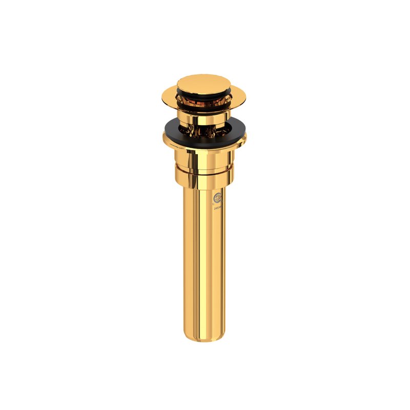 Lavatory Push Drain With Overflow - English Gold | Model Number: U.0127DOFEG