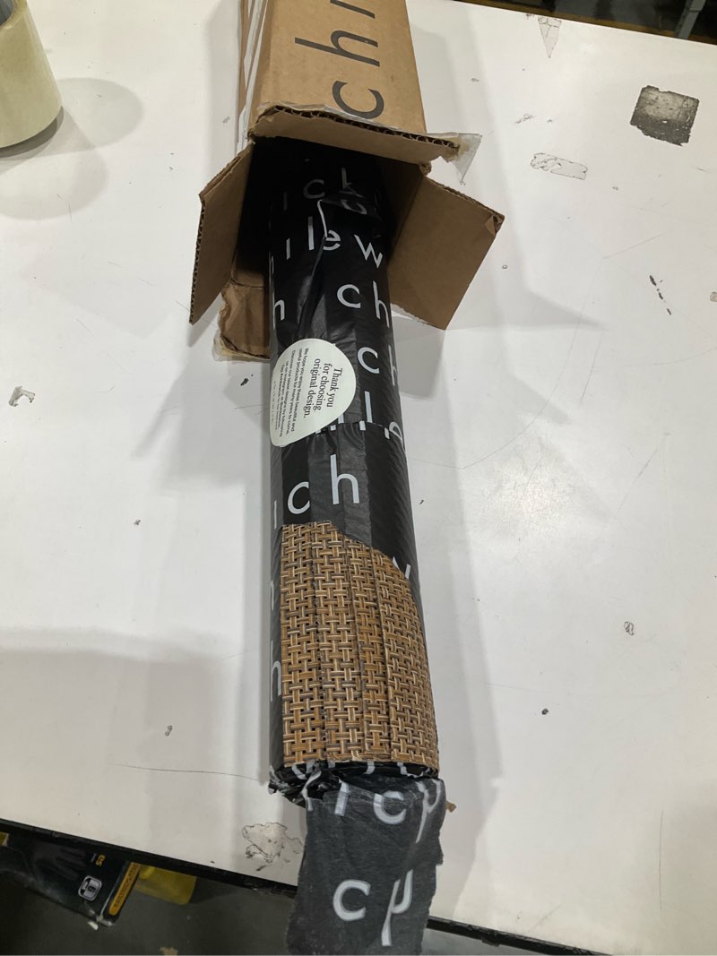 Condition photo showing Good Condition for chilewich basketweave placemats - woven placemats set of 4 - reusable, stain-resistant, indoor/outdoor tabletop protection - teak - 14" x 19" rectangle teak 14"x19" rectangle