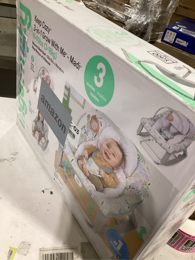 Condition photo showing Good Condition for Ingenuity Keep Cozy 3-in-1 Grow with Me Vibrating Baby Bouncer Seat & Infant to Toddler Rocker, Vibrations & Toy Bar, 0-30 Months Up to 40 lbs (Madi)