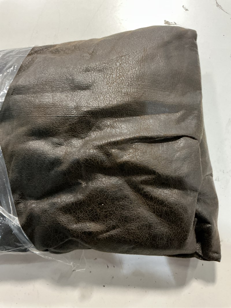 Condition photo showing Good Condition for t cushion sofa slipcovers leather-look 2pc stretch sofa cushion covers for 2 cushion couch individually couch seat cover with elastic bands, pet-friendly, non-slip, easy fit - coffee 2 t cushion sofa coffee