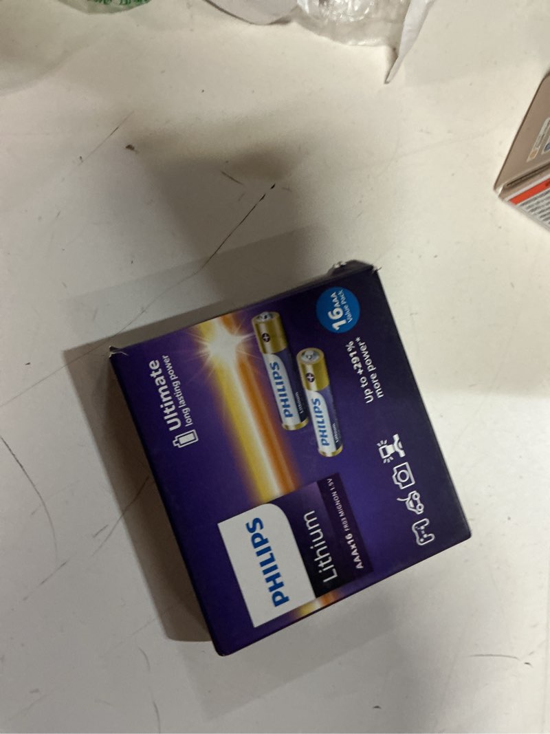 Condition photo showing New/Like New for philips aaa lithium batteries (16 pack) 1200mah 1.5v lithium triple a batteries ultimate long lasting for high-drain devices, leakproof, lightweight, non-rechargeable