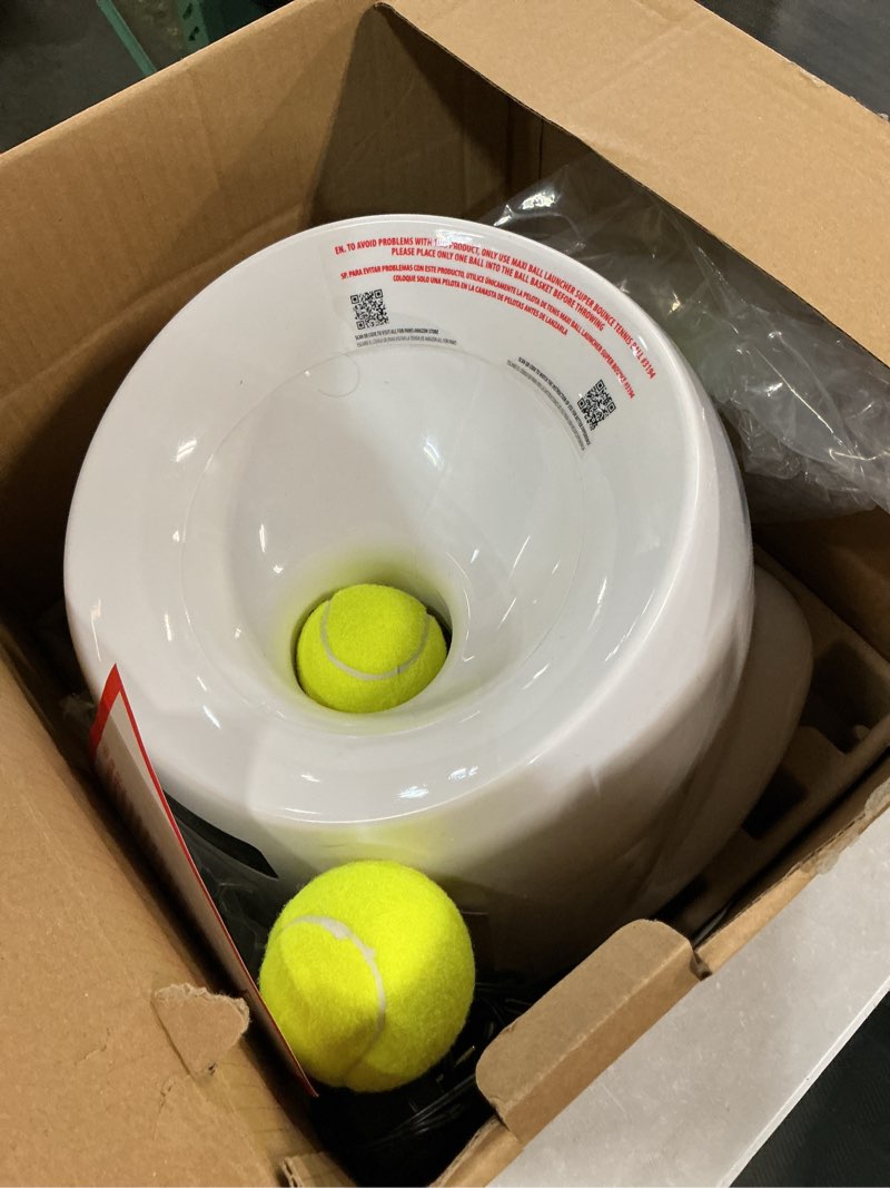 Condition photo showing As Is for all for paws automatic dog ball launcher for medium to large dogs, interactive tennis ball thrower, rechargeable dog toy mental stimulation training game for energetic dogs
