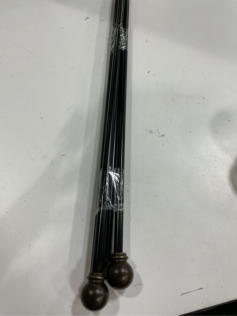 Condition photo showing As Is for HTZON Bronze Curtain Rods for Windows:Farmhouse Boho Decorative Curtain Rod for Bedroom Living Room,Heavy Duty Adjustable Rustic Drapery Rods Set with Vintage Coastal Finials,Antique Bronze 18-45" 18-45"(1 PACK) Antique Bronze