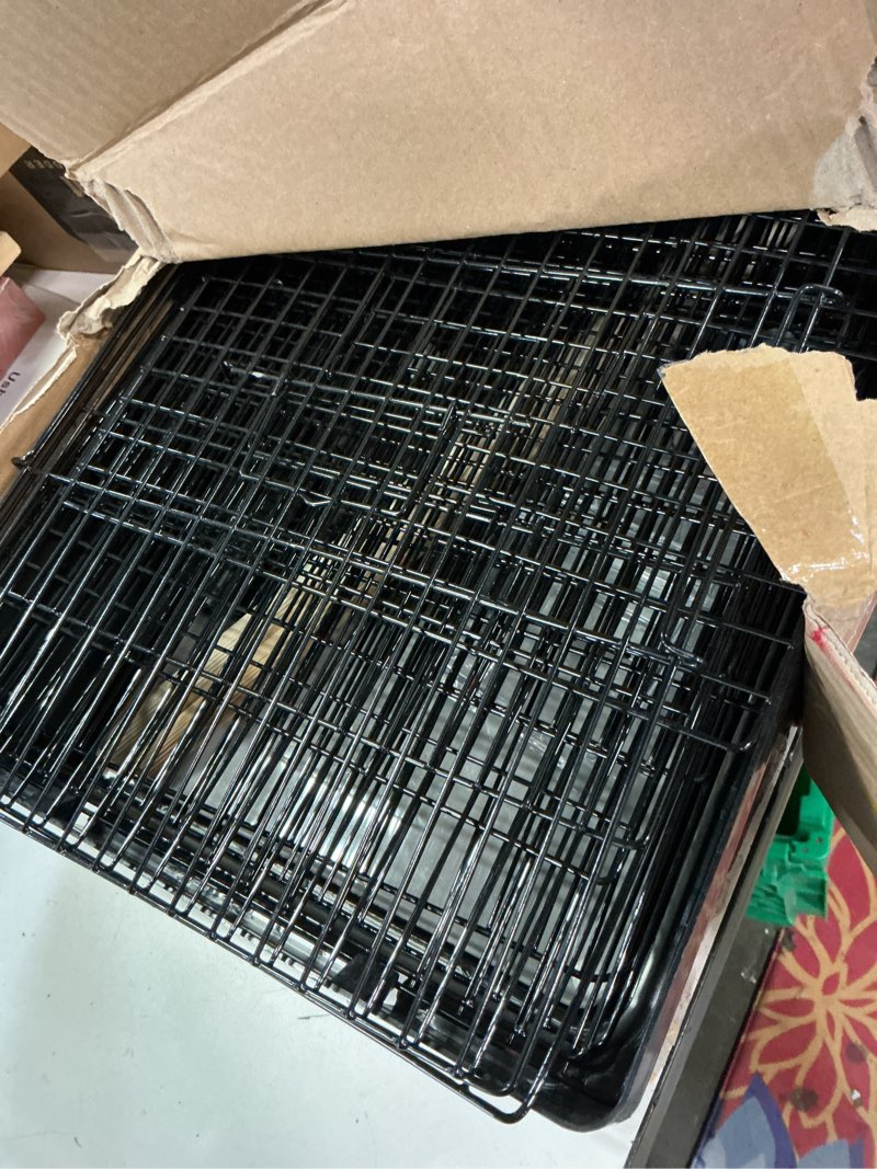 Condition photo showing Good Condition for 25 inch Bird Cage, Portable Travel Parrot Cage, Double-Layer Parakeet Cage, for Temporary Pet Accommodation, Trip to Vet, Short Trip, Camping, Black