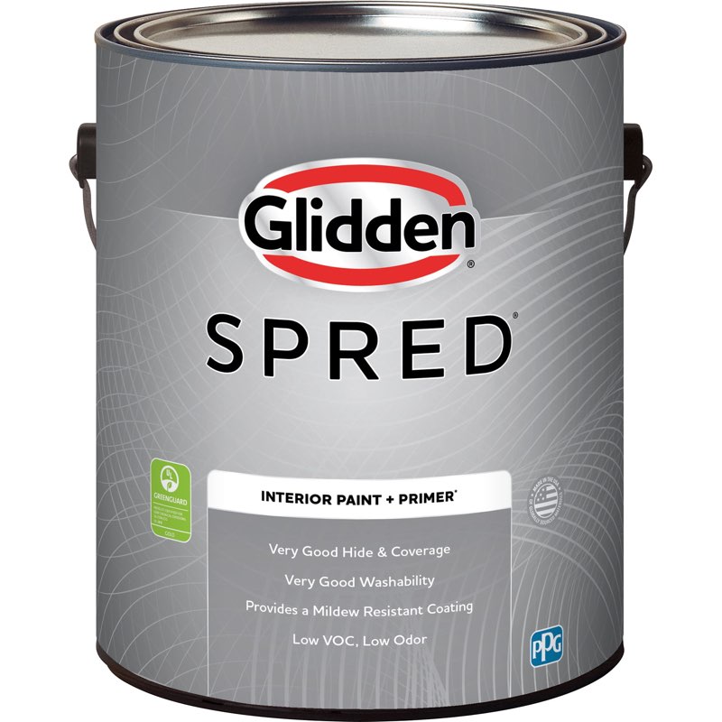 Glidden Spred Tintable Base Semi-Gloss Interior Paint with Primer, 1 Gallon