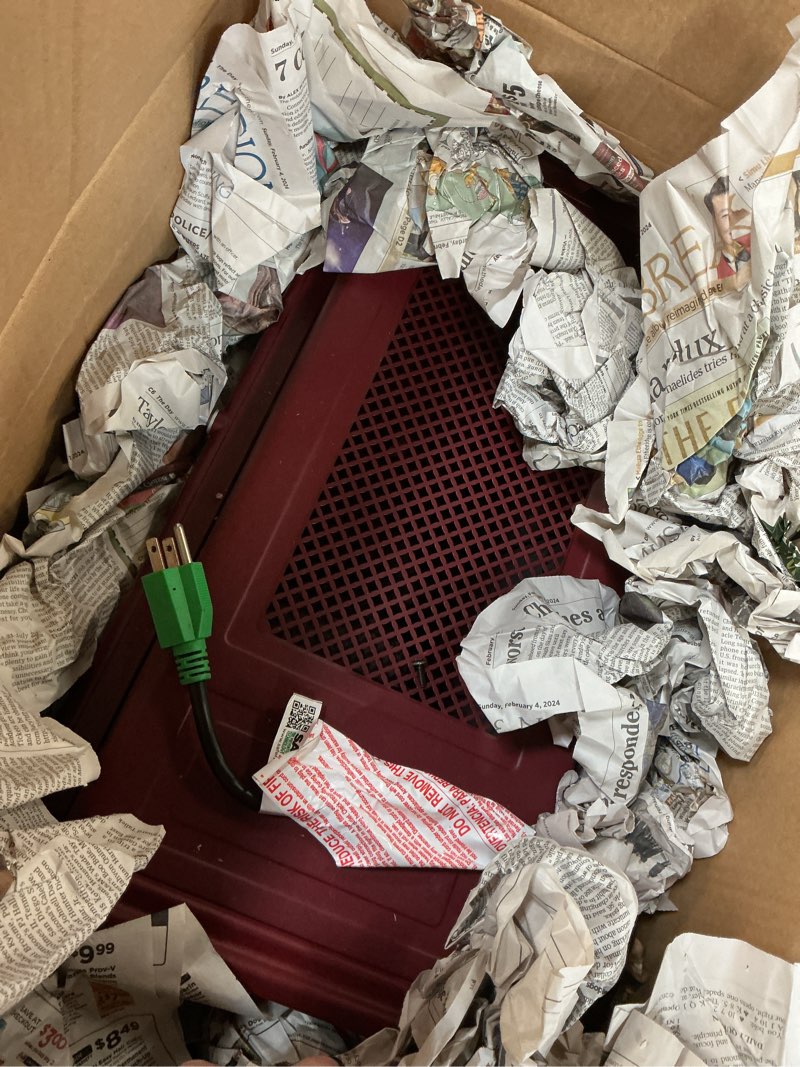 Condition photo showing As Is for duraflame Infrared Quartz Electric Stove Heater - RED