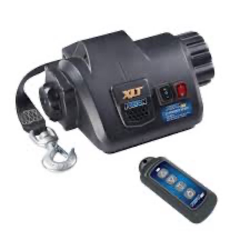 Fulton 500621 XLT Marine Trailer Winch, Powered, 10,000 lbs. Capacity, 15 Foot Strap, Wireless Remote Included, Compatible with Boats Up to 26ft and 7,000lb