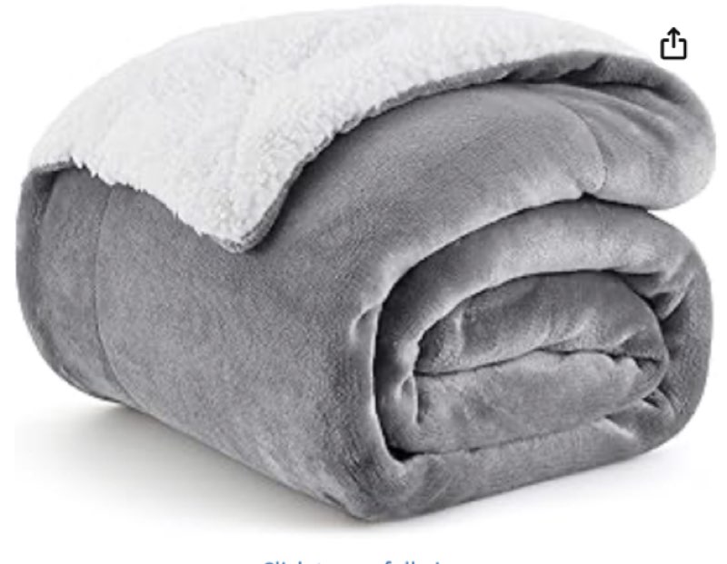 bedsure 260gsm sherpa fleece blankets for bed - thick and warm