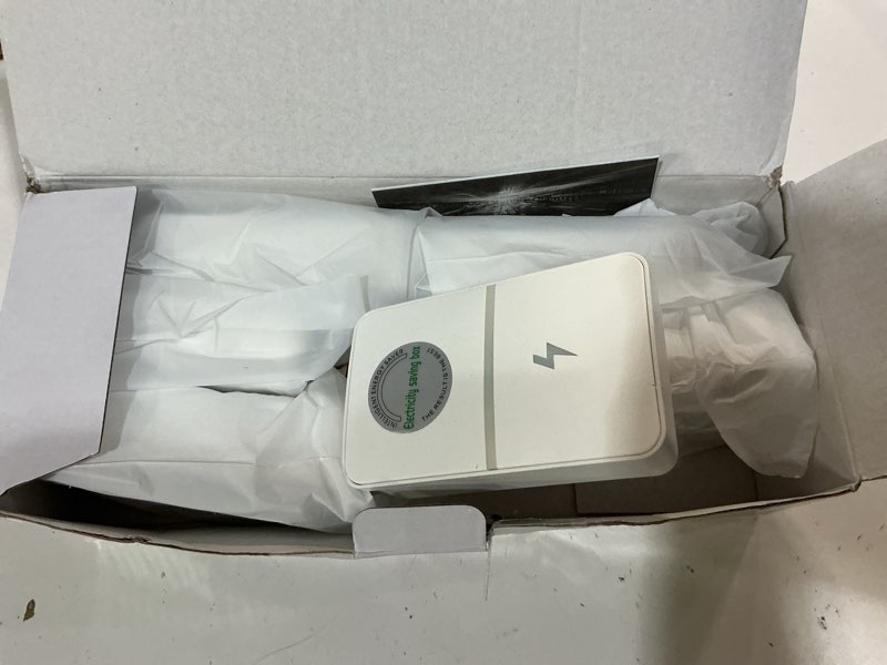 Condition photo showing Good Condition for electricity saving box, intelligent power saver pro x for home by elon-musk, reduces energy costs, surge protection for appliances, energy saving device plug-in us plug 90v-250v 30kw 6 pack