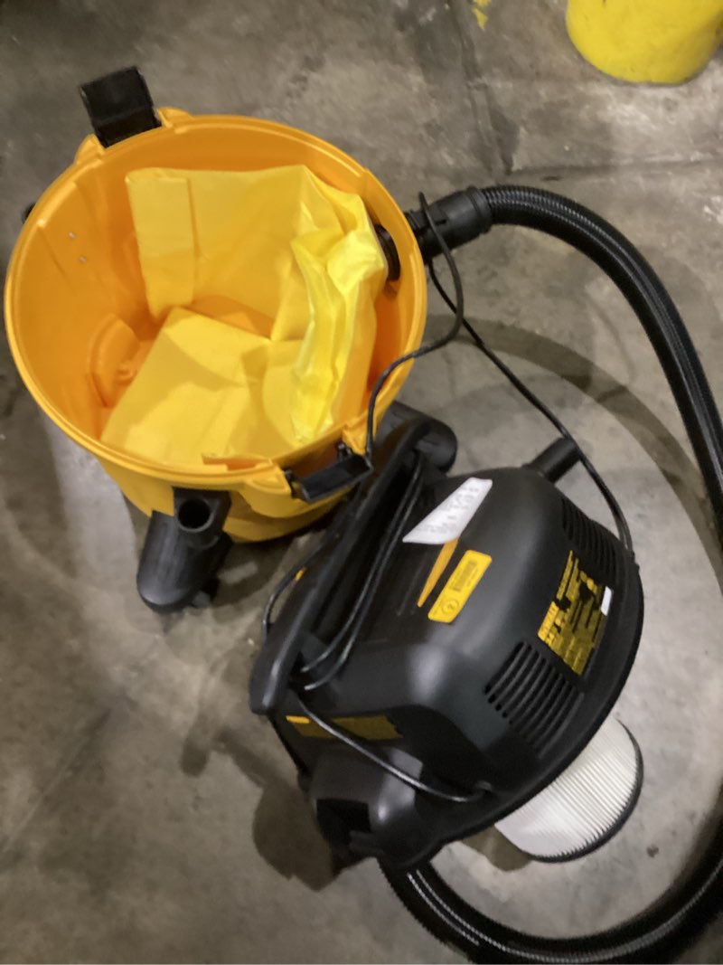 Condition photo showing As Is for DEWALT Shop Vacuum 5-Gallon 4 HP STEALTHSONIC Wet/Dry Vacuum Cleaner DXV05P-QTB with 6 Dust Bags Ultra Quiet Poly Shop Vacuum with Powerful Suction for Garage, Jobsite, and Workshop