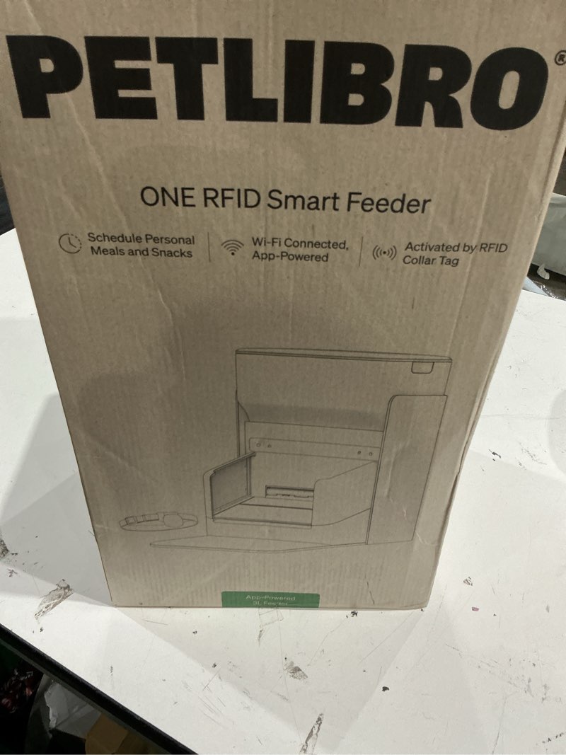 Condition photo showing Good Condition for petlibro rfid automatic cat feeder, collar tag-activated personalized meals, 5g&2.4g wi-fi programmable cat food dispenser with cats recognition & diet tracking for multi-pet homes and different diets white 3l (pack of 1)
