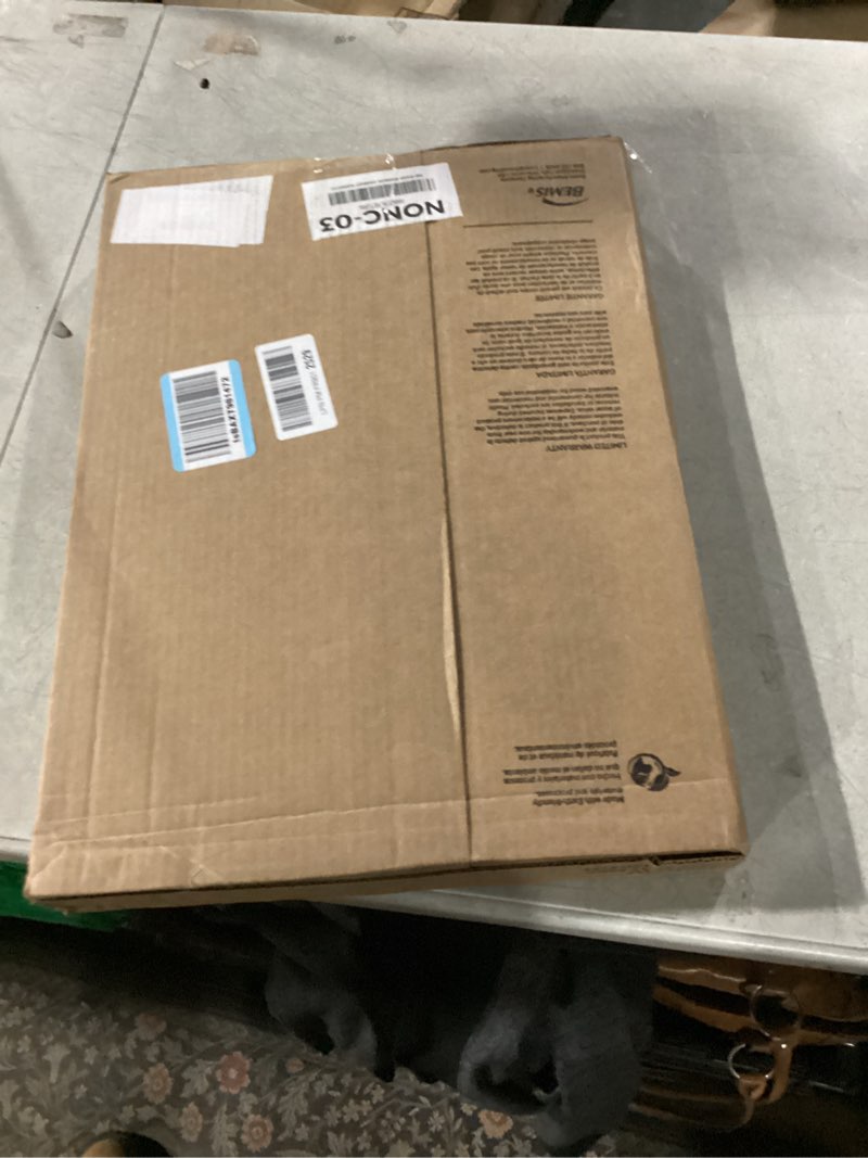 Condition photo showing New/Like New for Bemis 1500EC Durable Wood Toilet Seat with Easy Clean Hinges, Made in USA, Elongated, White 1 Seat Elongated