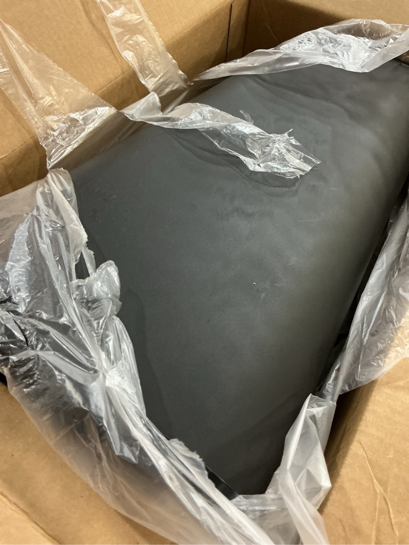 Condition photo showing As Is for Amazon Basics Rectangular Commercial Office Wastebasket, Easy to Clean, Space-Saving, 10 Gallon, Black Black 10 Gallon (Pack of 1)