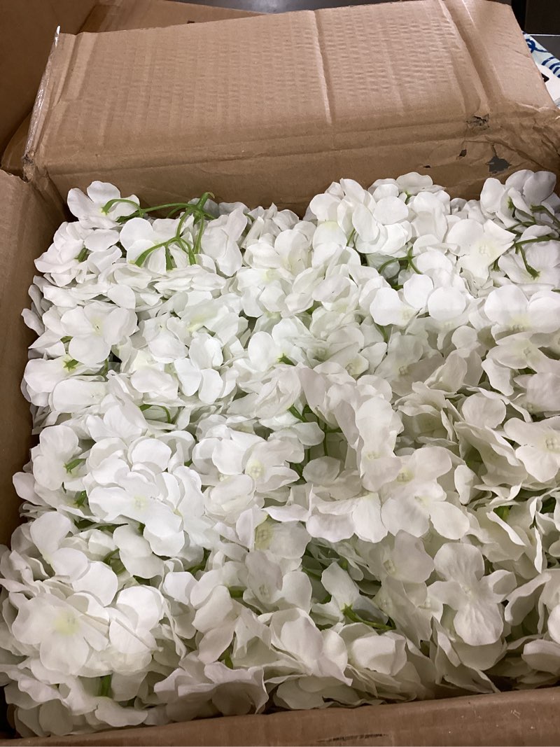 auihiay hydrangea artificial flowers, silk artificial flowers heads with stems, lifelike fau