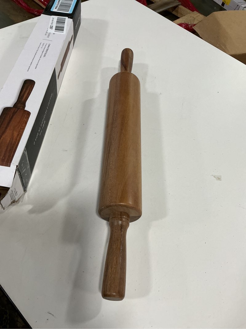 Condition photo showing Good Condition for Ironwood Gourmet Acacia Wood Rolling Pine, 12" barrel x 2.75"