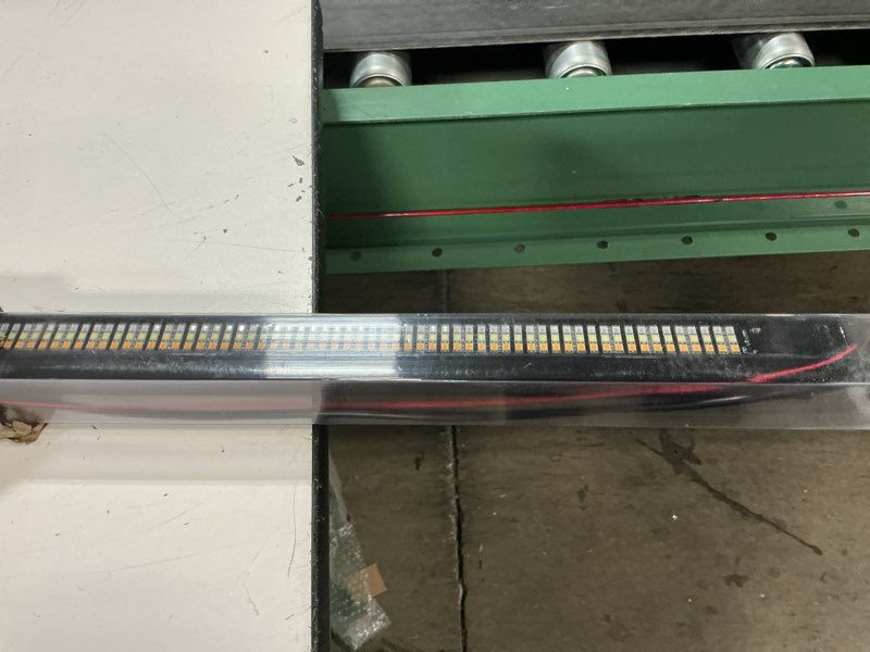 Condition photo showing As Is for dreamizer 60 inch aluminum frame triple row 1200 led tailgate light bar with running brake lights reverse sequential turn signals for truck