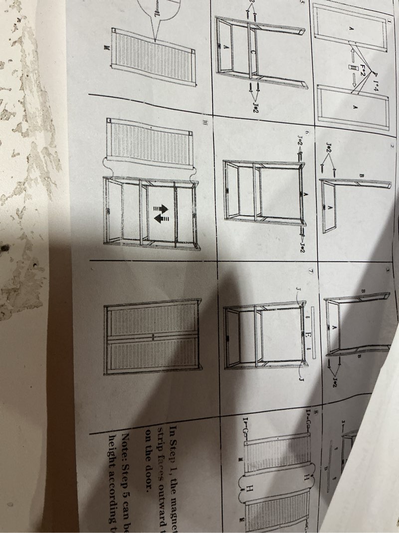 Condition photo showing As Is for similar to stock photo bamboo style shoe cabinet with doors