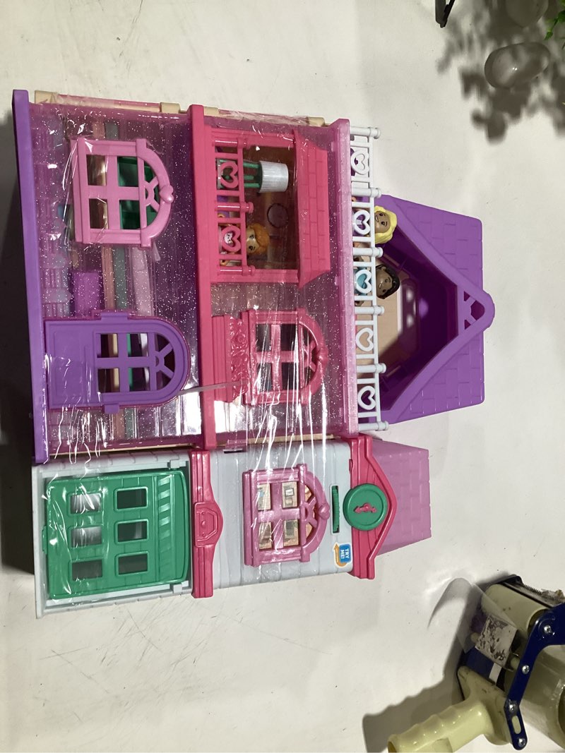 Condition photo showing As Is for kid connection doll house playset with light projector & sound, 28 pieces, toddler toys