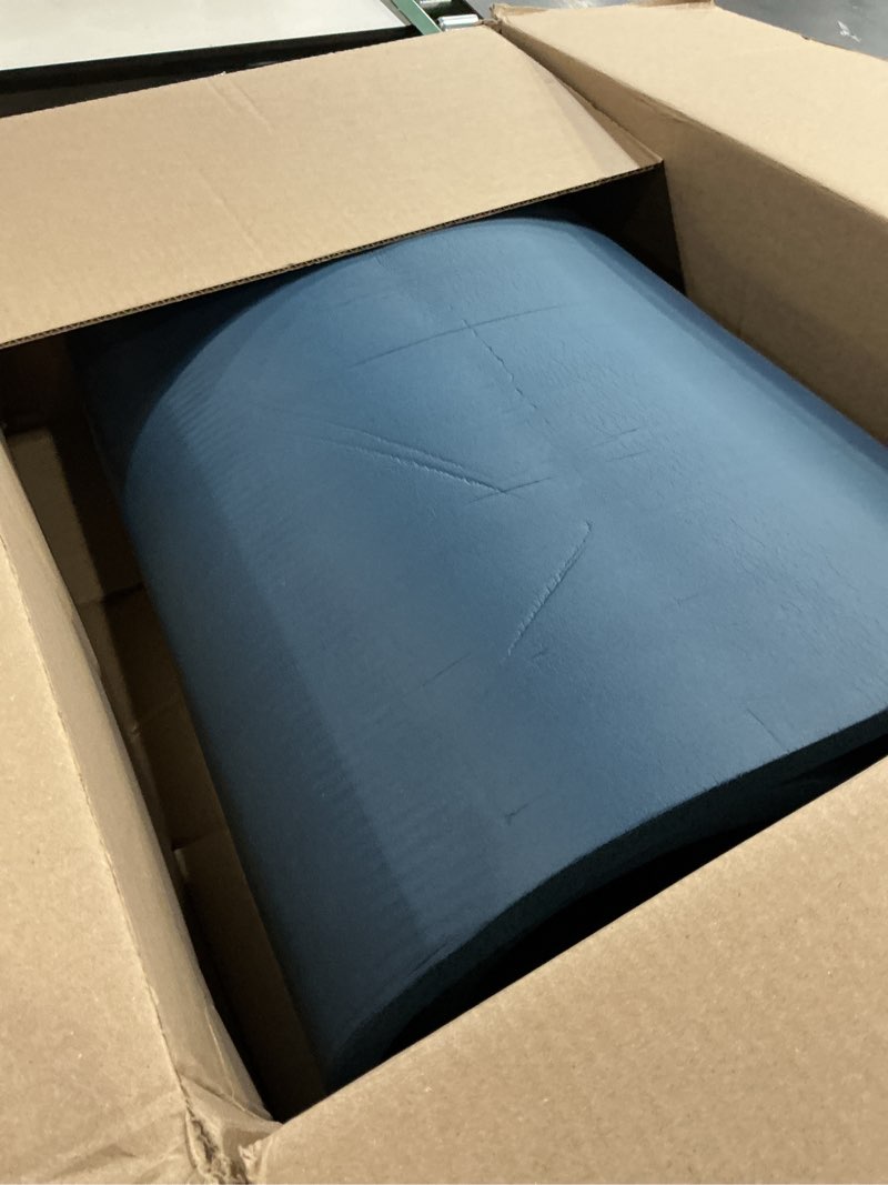 Condition photo showing As Is for retrospec solana yoga mat 1" thick w/nylon strap for men & women - non slip exercise mat for home yoga, pilates, stretching, floor & fitness workouts ocean blue 1 inch